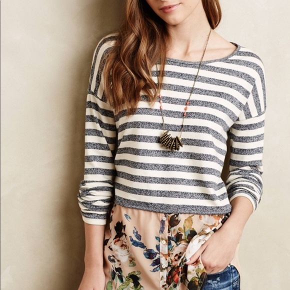 Anthropologie Sweaters - Anthropologie Postmark Striped Layered Sweater